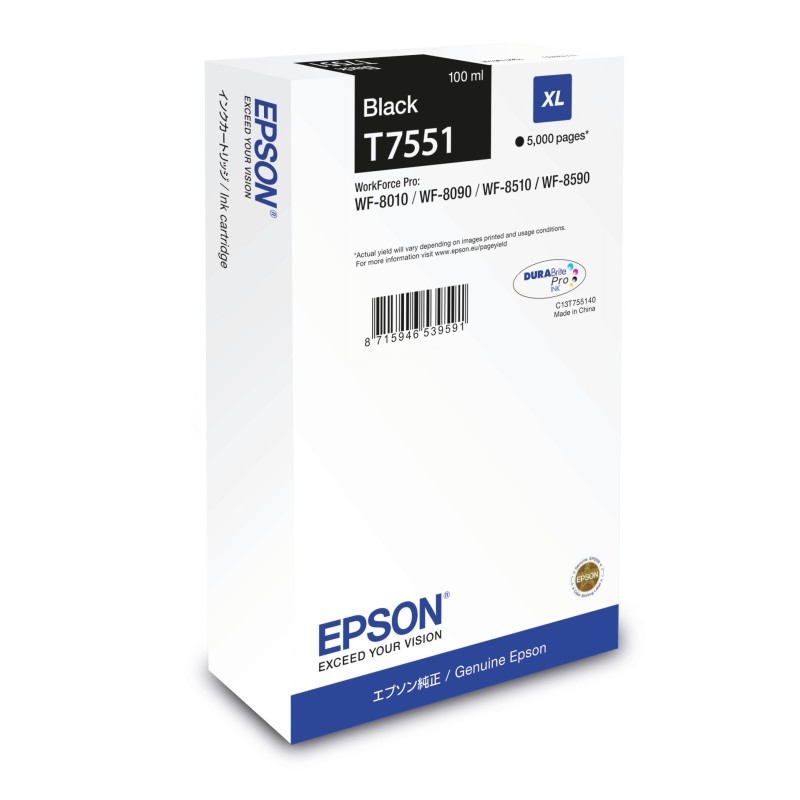 Epson T7551 ink cartridge 1 pc(s) Original Black